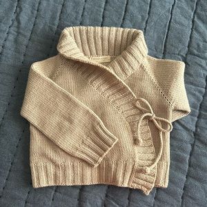 Misha*Puff Saltwater cardigan in winter wheat